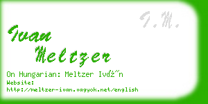 ivan meltzer business card